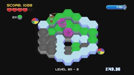 Q*bert Rebooted: The Xbox One @!#?@! Edition — Screenshoty