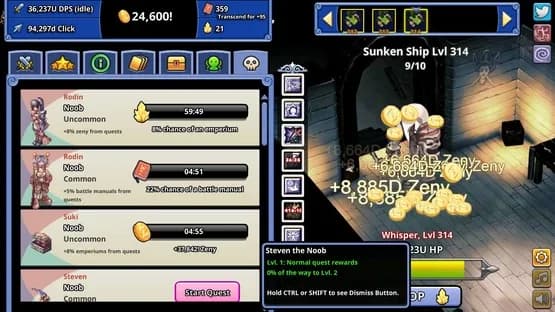 Ragnarok Clicker — Screenshoty