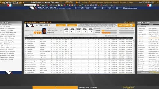 Draft Day Sports: Pro Basketball 2017 — Screenshoty